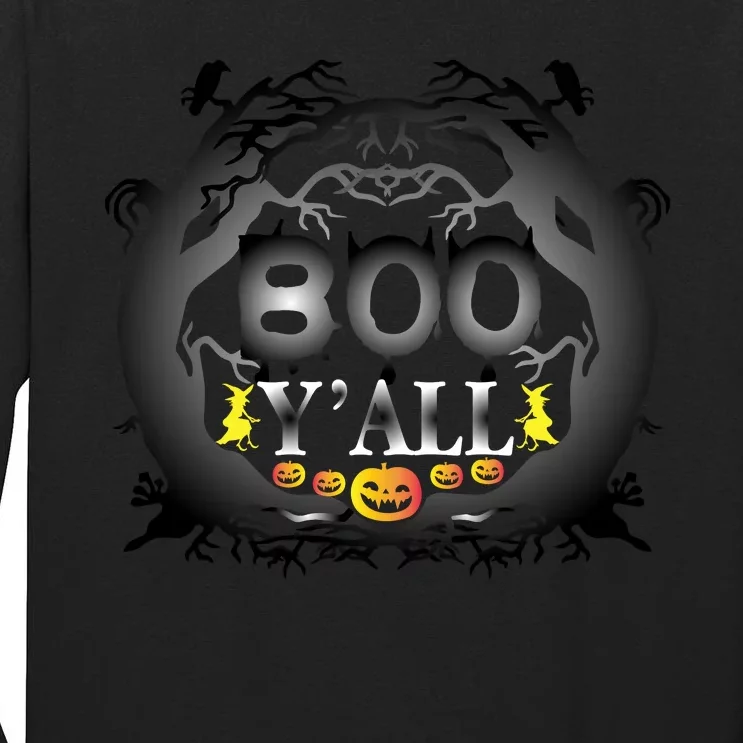 Boo Y'all Funny Halloween Tall Long Sleeve T-Shirt