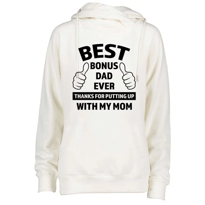 Being Your Favorite Step Bonus Father Stepdad Gift Womens Funnel Neck Pullover Hood