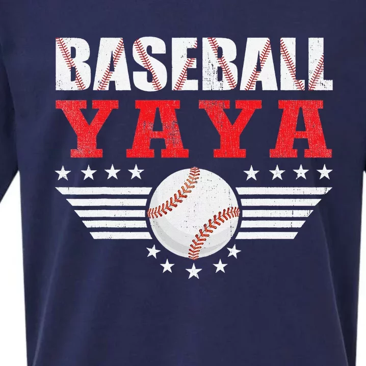 Baseball Yaya Funny Sports Players Yaya Father's Day Sueded Cloud Jersey T-Shirt