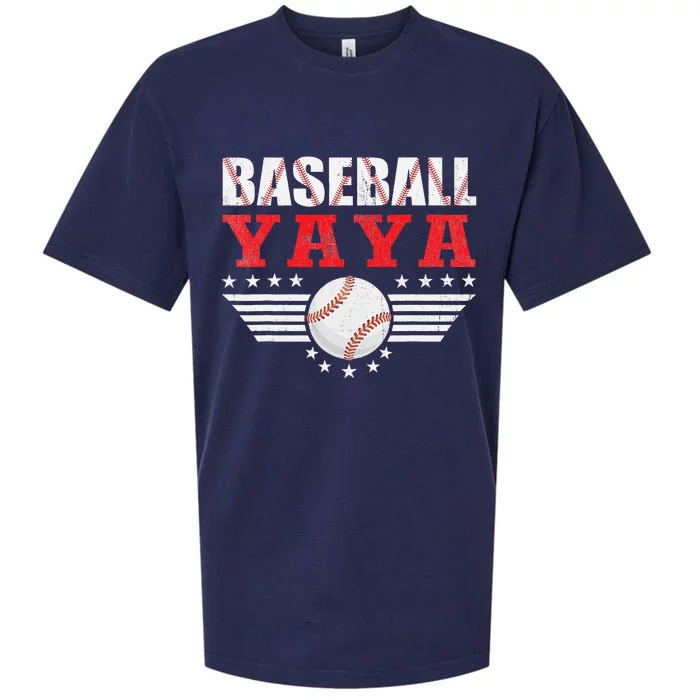 Baseball Yaya Funny Sports Players Yaya Father's Day Sueded Cloud Jersey T-Shirt