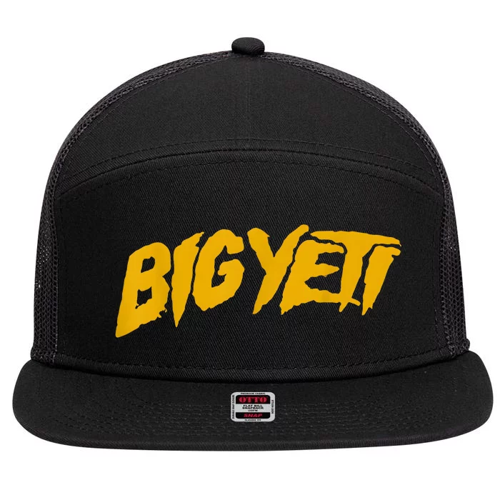 Big Yeti Fans Kelce Funny Text 7 Panel Mesh Trucker Snapback Hat