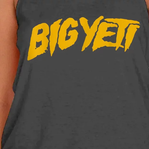 Big Yeti Fans Kelce Funny Text Women's Knotted Racerback Tank