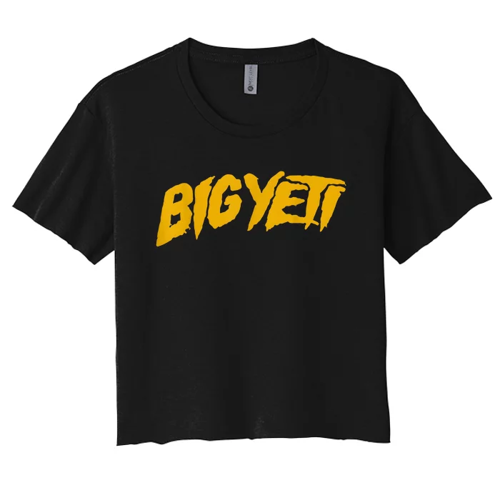 Big Yeti Fans Kelce Funny Text Women's Crop Top Tee