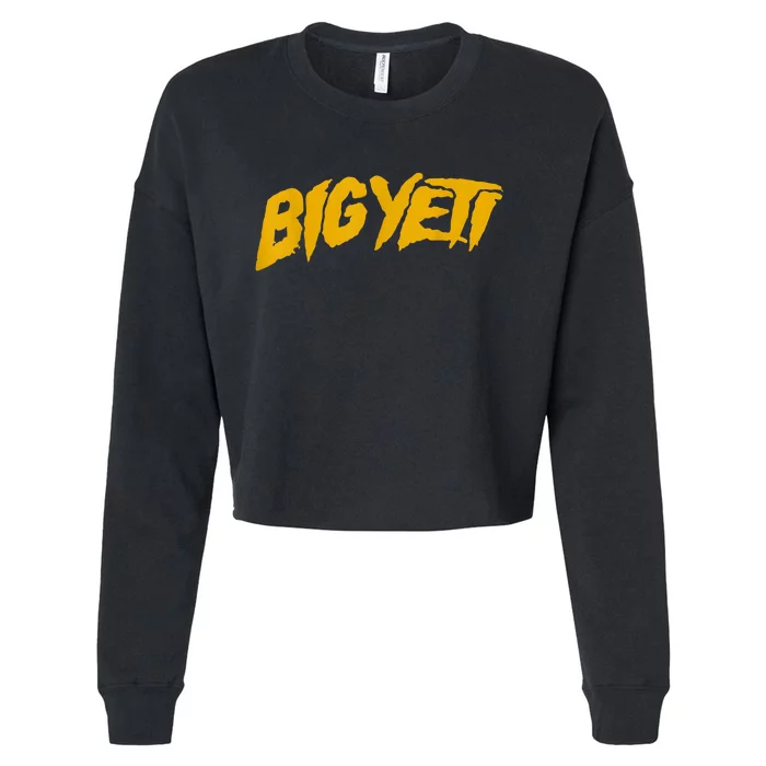 Big Yeti Fans Kelce Funny Text Cropped Pullover Crew