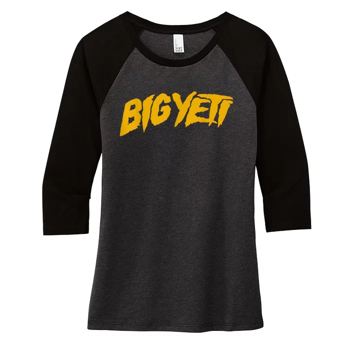 Big Yeti Fans Kelce Funny Text Women's Tri-Blend 3/4-Sleeve Raglan Shirt