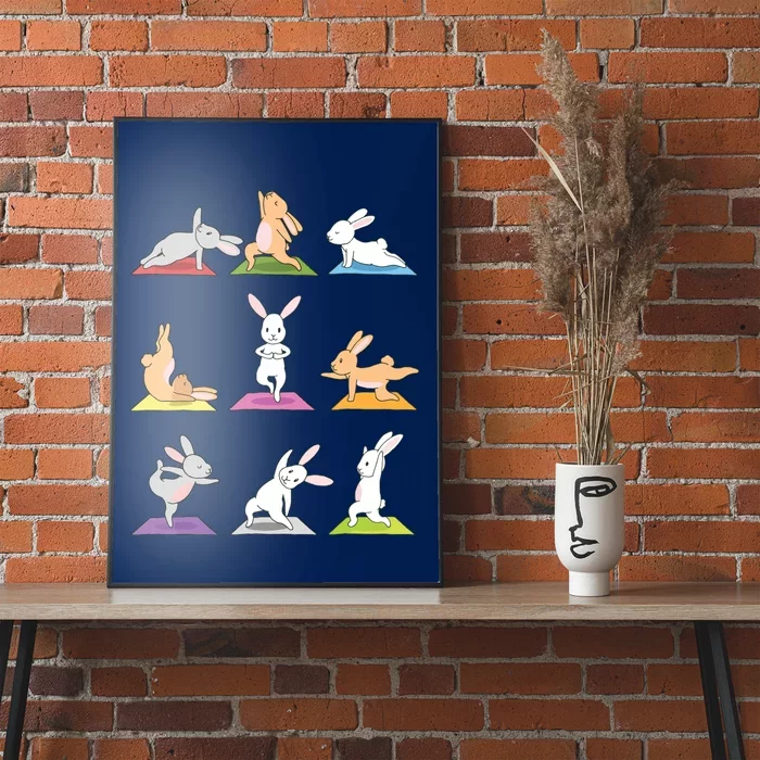 Bunny Yoga Funny Rabbits In Yoga Poses Sports Tee Poster