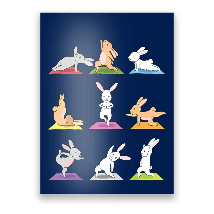 Bunny Yoga Funny Rabbits In Yoga Poses Sports Tee Poster