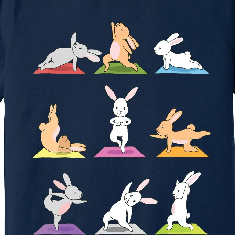 Bunny Yoga Funny Rabbits In Yoga Poses Sports Tee Premium T-Shirt