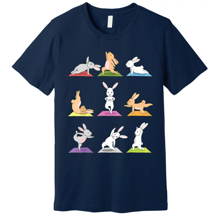 Bunny Yoga Funny Rabbits In Yoga Poses Sports Tee Premium T-Shirt