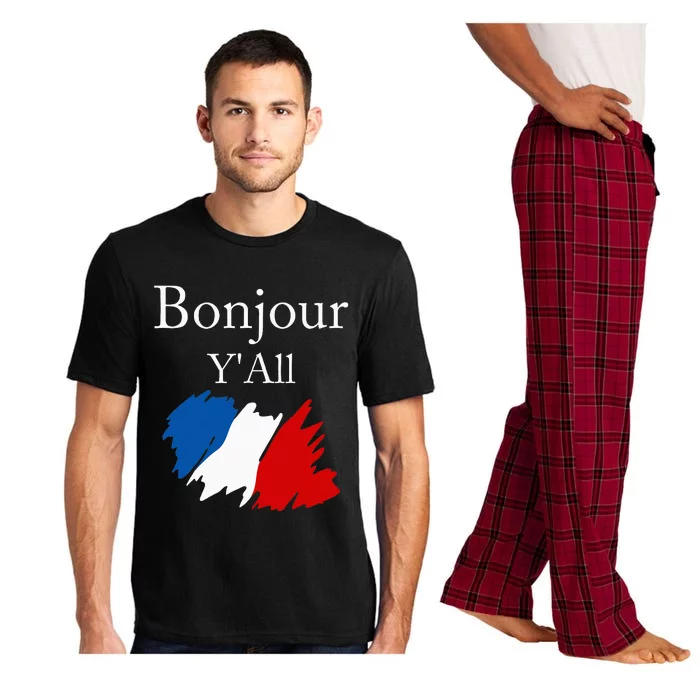 Bonjour YAll Funny French Flag France Lover Pajama Set