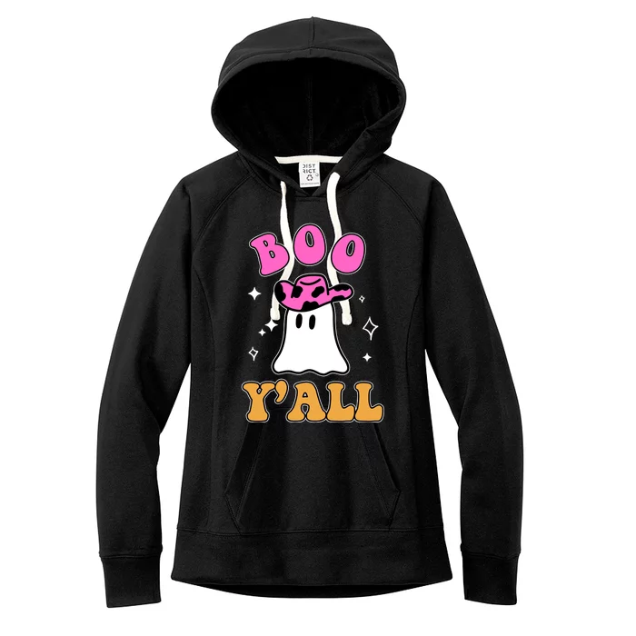 Boo Yall Ghost Halloween Women's Fleece Hoodie