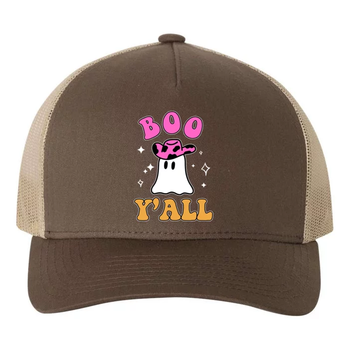 Boo Yall Ghost Halloween Yupoong Adult 5-Panel Trucker Hat