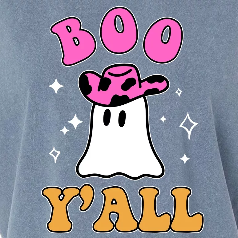 Boo Yall Ghost Halloween Garment-Dyed Women's Muscle Tee