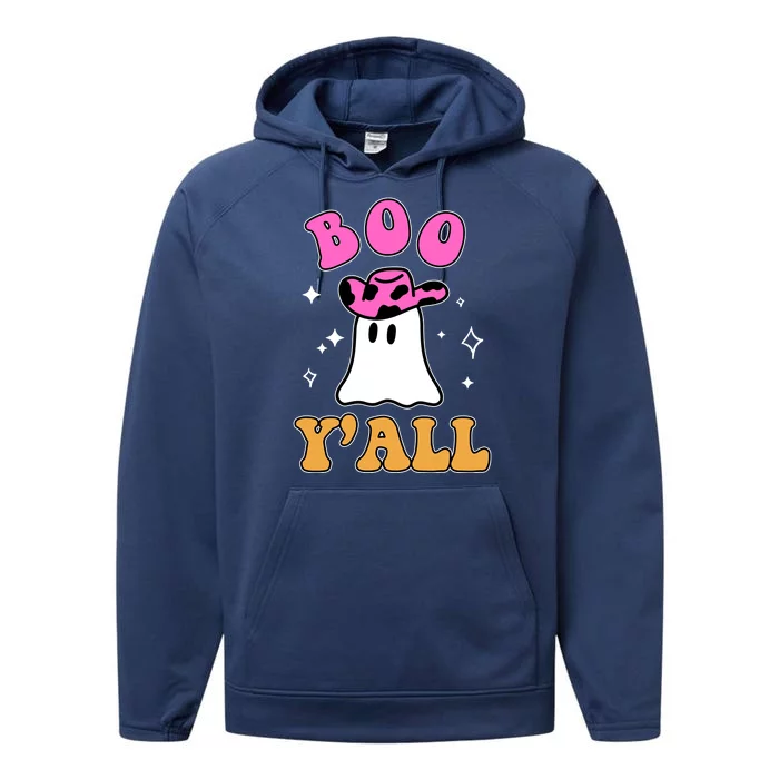 Boo Yall Ghost Halloween Performance Fleece Hoodie