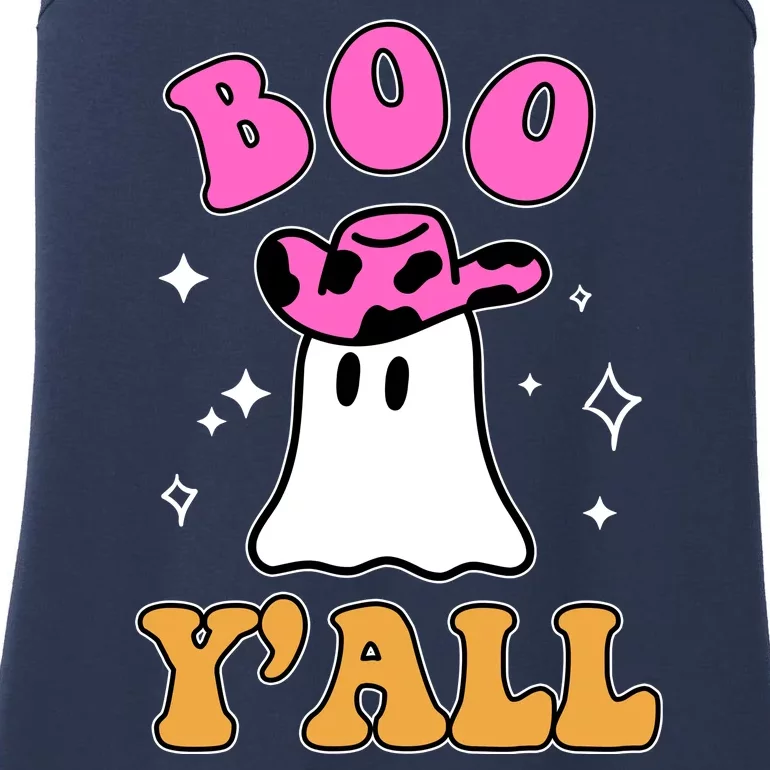 Boo Yall Ghost Halloween Ladies Essential Tank