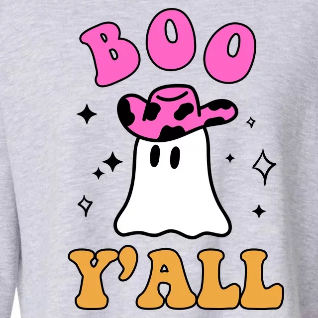 Boo Yall Ghost Halloween Cropped Pullover Crew