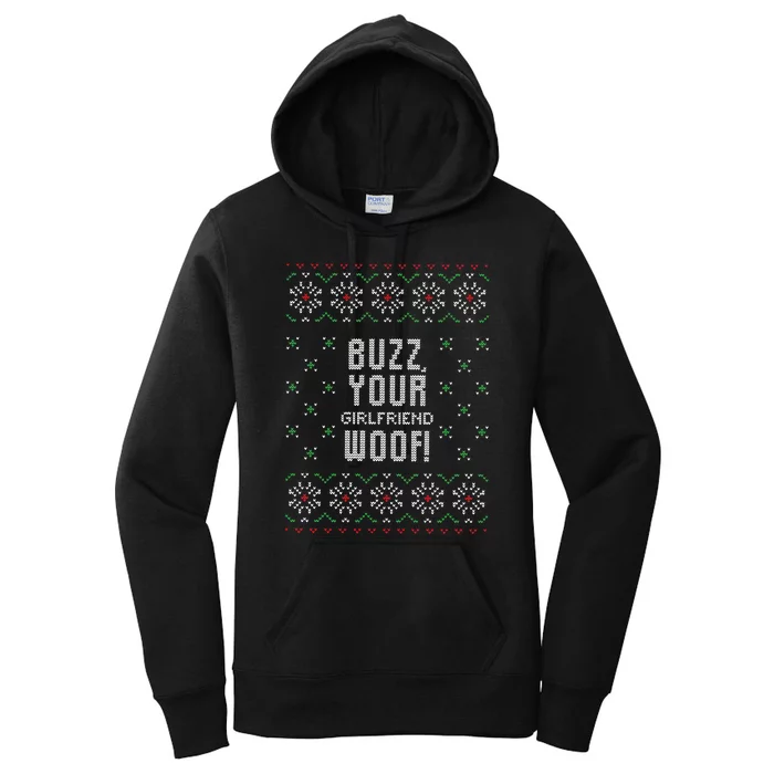 Buzz Your Girlfriend Woof! Women's Pullover Hoodie