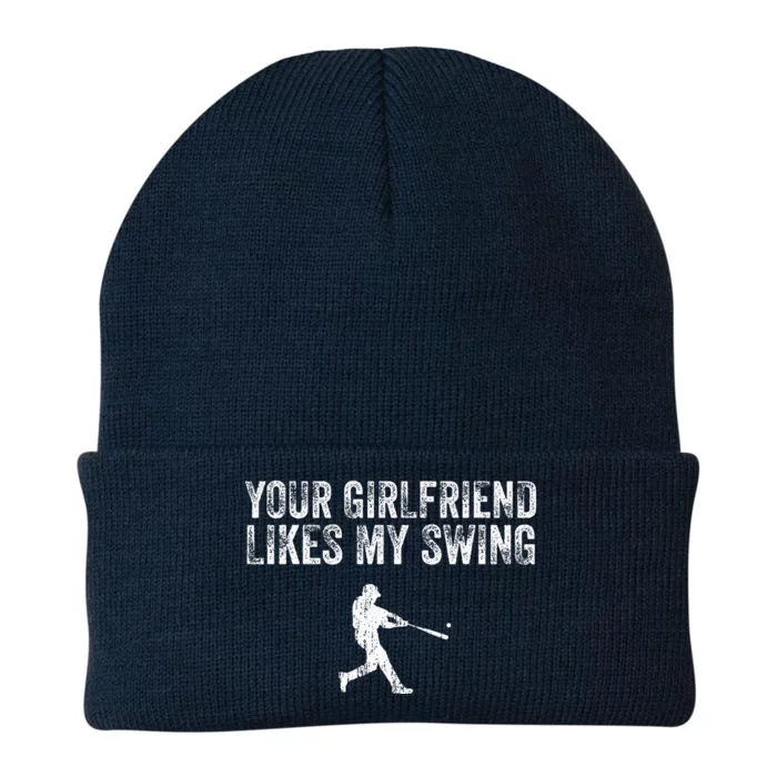 Baseball Your Girlfriend Likes My Swing Knit Cap Winter Beanie