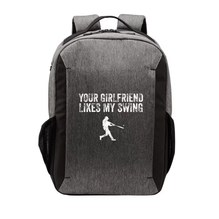 Baseball Your Girlfriend Likes My Swing Vintage Vector Backpack