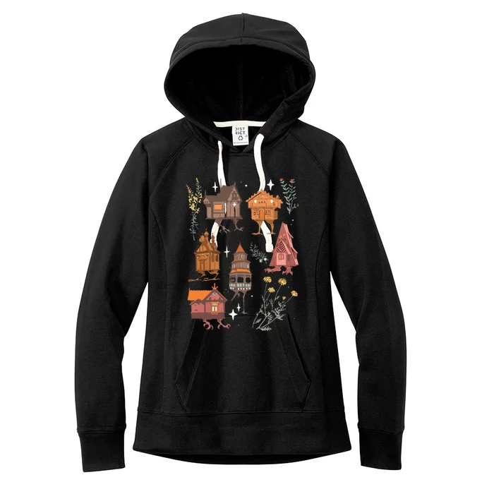 Baba Yaga Houses Women's Fleece Hoodie