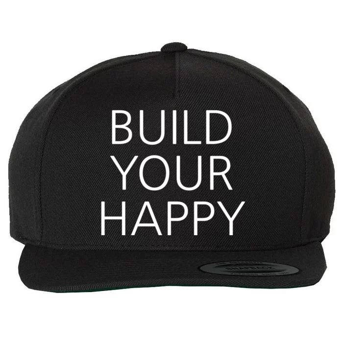 Build Your Happy Wool Snapback Cap