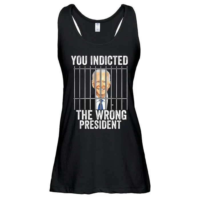 Biden You Indicted The Wrong President Funny Ladies Essential Flowy Tank