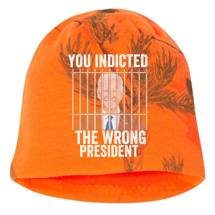 Biden You Indicted The Wrong President Kati - Camo Knit Beanie