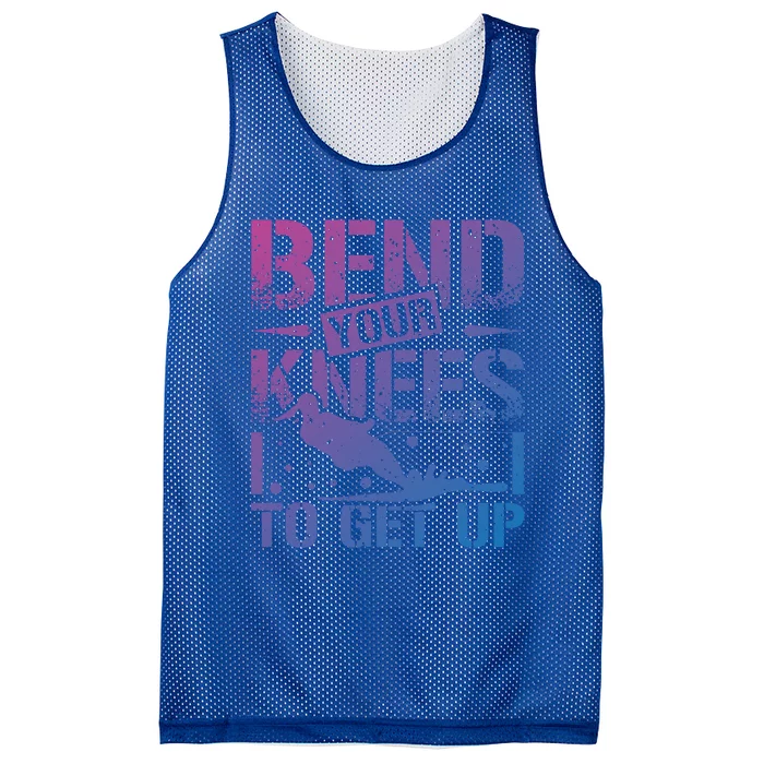 Bend Your Knees Water Skiing Gift Mesh Reversible Basketball Jersey Tank