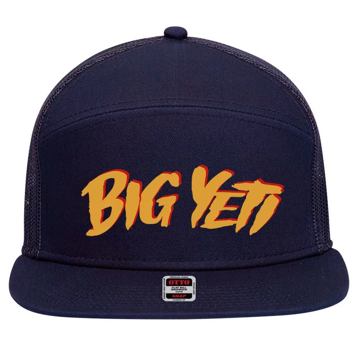 Big Yeti Kansas City Football Fan 7 Panel Mesh Trucker Snapback Hat