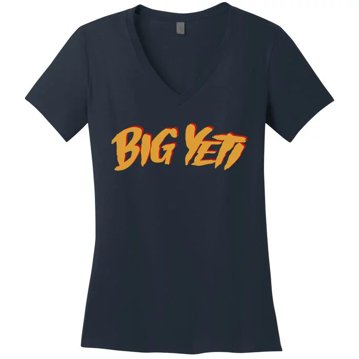 Big Yeti Kansas City Football Fan Women's V-Neck T-Shirt