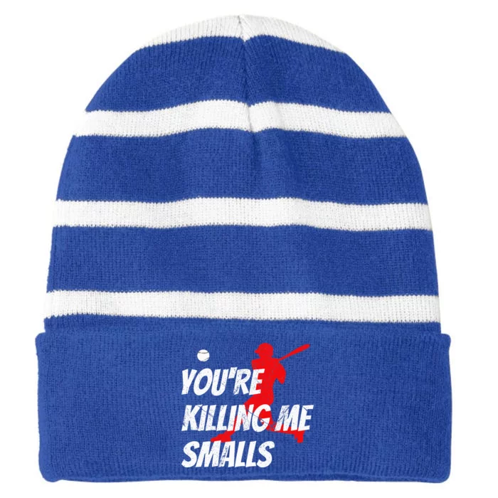 Baseball Youre Killin Me Smalls Striped Beanie with Solid Band