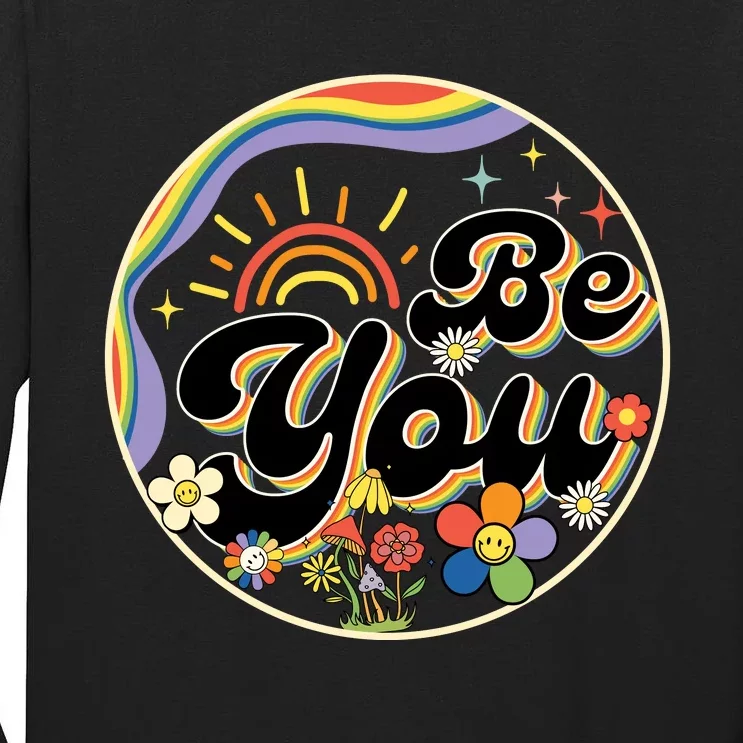 Be You LGBT Pride Month Rainbow Flag LGBT Tall Long Sleeve T-Shirt