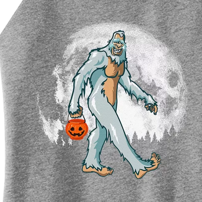 Bigfoot Yeti Moon Halloween Pumpkin Funny Sasquatch DOTD Women’s Perfect Tri Rocker Tank