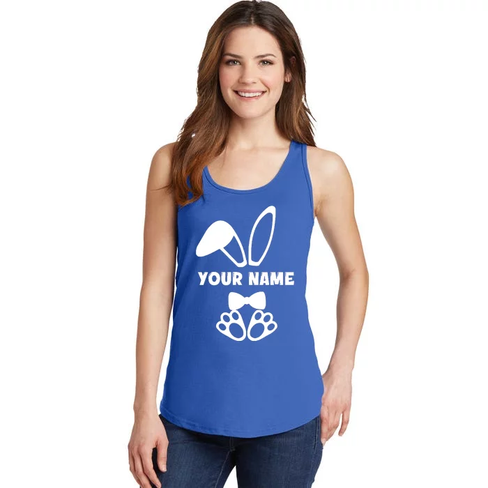 Bunny Your Name Happy Easter Ladies Essential Tank