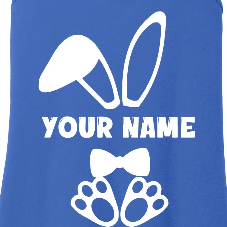 Bunny Your Name Happy Easter Ladies Essential Tank