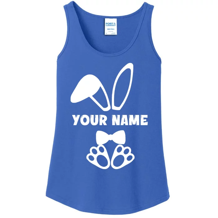 Bunny Your Name Happy Easter Ladies Essential Tank