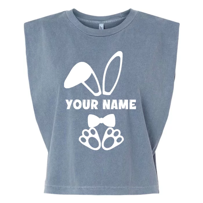 Bunny Your Name Happy Easter Garment-Dyed Women's Muscle Tee