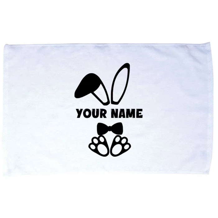 Bunny Your Name Happy Easter Microfiber Hand Towel