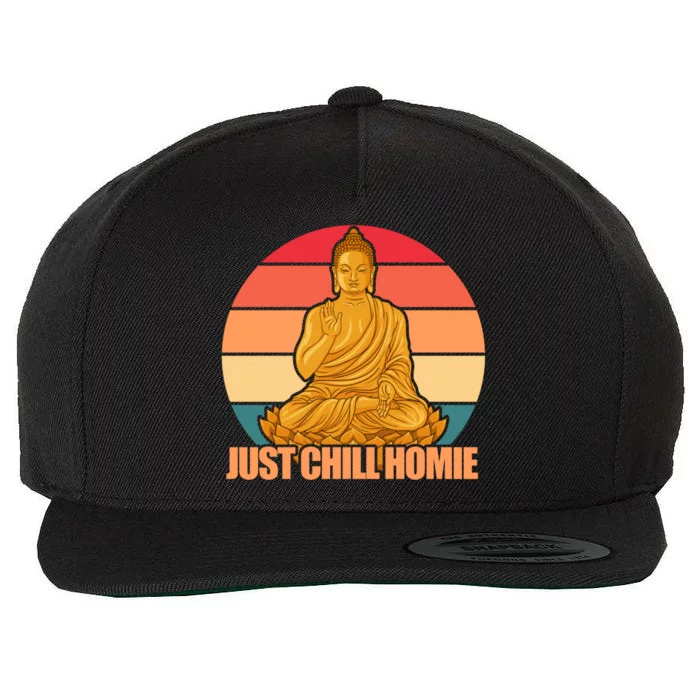 Buddha Yoga Namaste Just Chill Homei Retro Gift Wool Snapback Cap