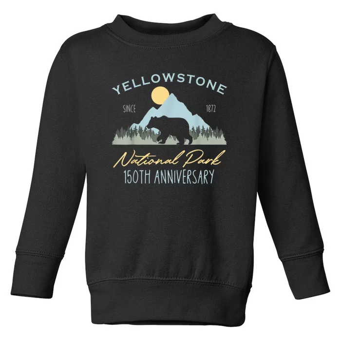 Bear Y.e.ll.o.w.s.to.ne National Park Funny 150th Anniversary Toddler Sweatshirt