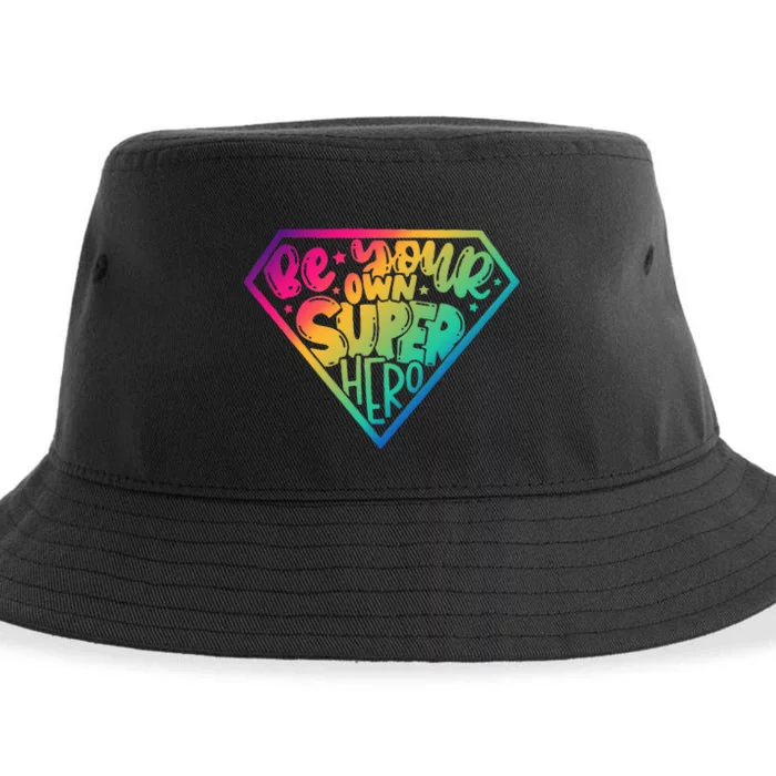 Be Your Own Super Hero Motivational Sustainable Bucket Hat