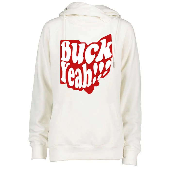 Buck Yeah Ohio State Buckeyes Womens Funnel Neck Pullover Hood