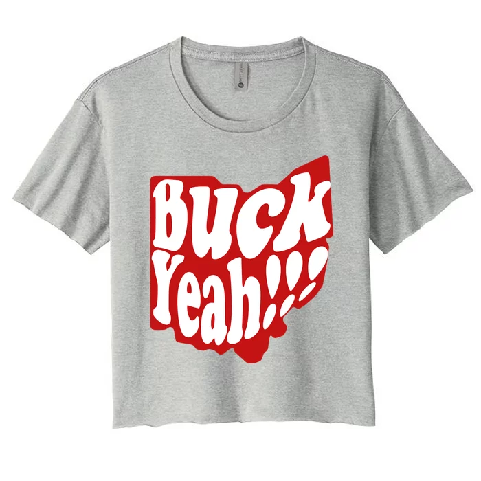 Buck Yeah Ohio State Buckeyes Women's Crop Top Tee