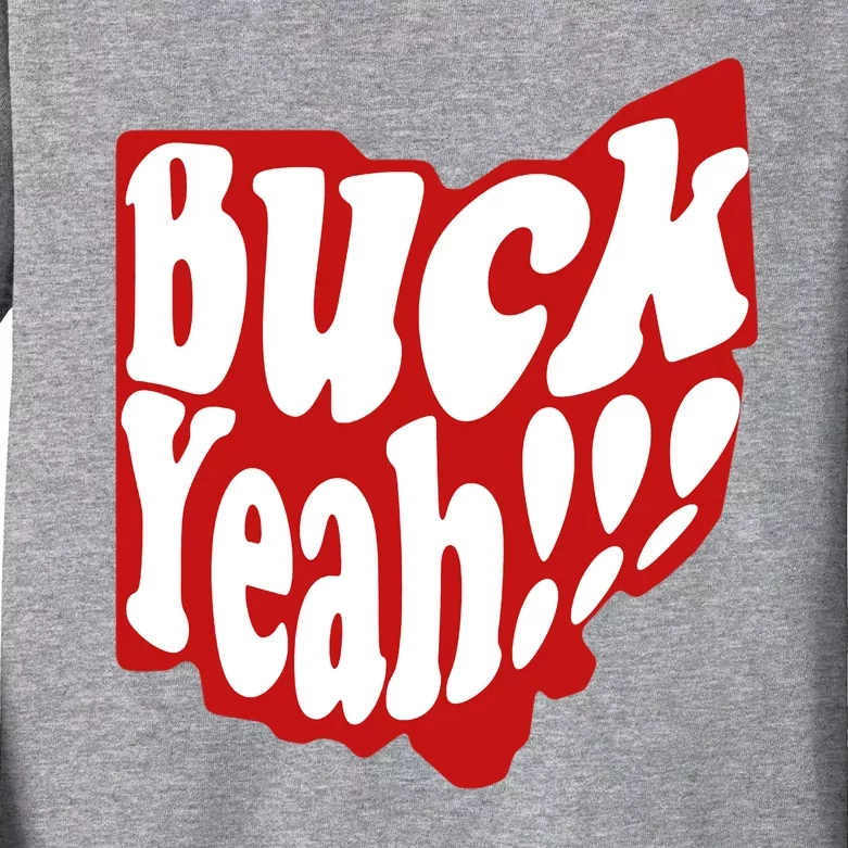 Buck Yeah Ohio State Buckeyes Kids Long Sleeve Shirt