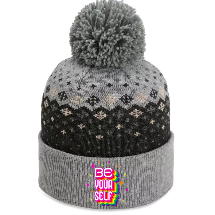 Be Yourself Pride Month Celebration The Baniff Cuffed Pom Beanie