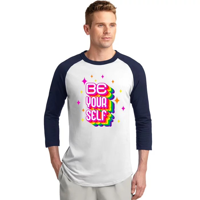 Be Yourself Pride Month Celebration Baseball Sleeve Shirt