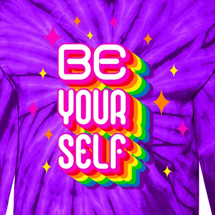 Be Yourself Pride Month Celebration Tie-Dye Long Sleeve Shirt