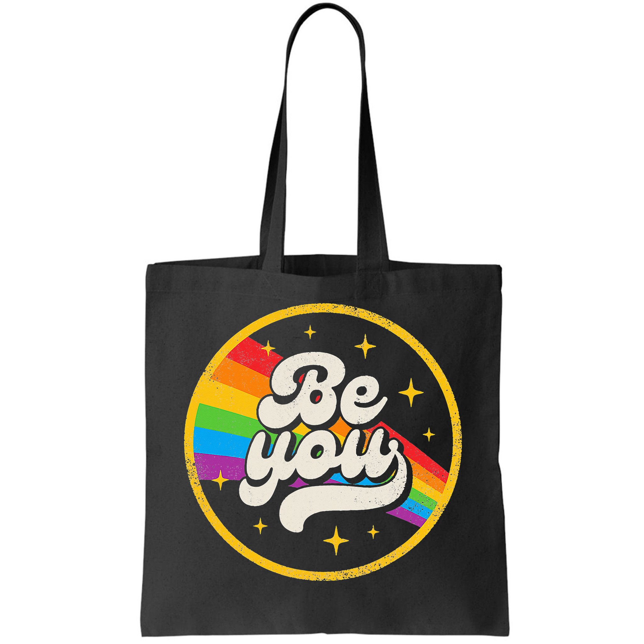 Rainbow Pride Tote Bag LGBTQ Gay Flag 100% Cotton Shopping Bag