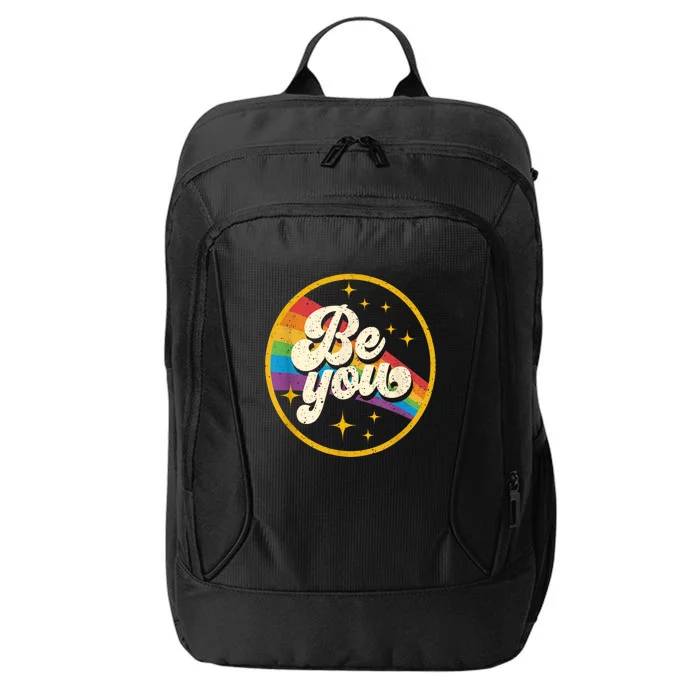 Be You Pride Lgbtq Gay Lgbt Ally Rainbow Flag Retro Galaxy City Backpack