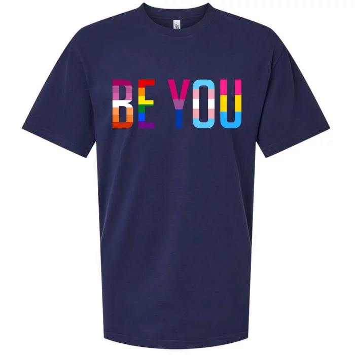 Be You Pride Lgbtq Gay Lgbt Ally Rainbow Flag Cute Gift Sueded Cloud Jersey T-Shirt